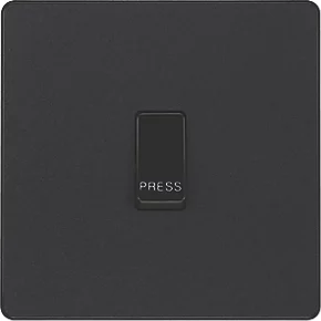 British General Evolve 10A 1-Gang 1-Way Bell Push Switch Matt Black with Black Inserts 3 British General Evolve 10A 1-Gang 1-Way Bell Push Switch Matt Black with Black Inserts - Image 3