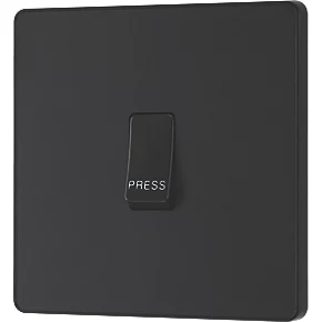 British General Evolve 10A 1-Gang 1-Way Bell Push Switch Matt Black with Black Inserts 4 British General Evolve 10A 1-Gang 1-Way Bell Push Switch Matt Black with Black Inserts - Image 4