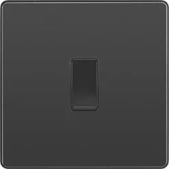 British General Evolve 20A 16AX 1-Gang Intermediate Light Switch Black -British General Switches & Sockets Store 122PX A2