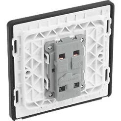 British General Evolve 20A 16AX 1-Gang Intermediate Light Switch Black -British General Switches & Sockets Store 122PX A4