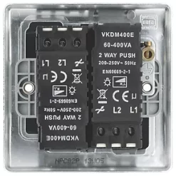 British General Nexus Metal 2-Gang 2-Way LED Dimmer Switch Polished Chrome -British General Switches & Sockets Store 123FT A5