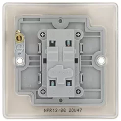 British General Nexus Metal 20A 16AX 1-Gang Int. Light Switch Pearl Nickel -British General Switches & Sockets Store 123PY A5