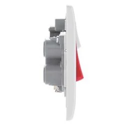 British General 800 Series 45A 2-Gang DP Cooker Switch & 13A DP Switched Socket White with LED -British General Switches & Sockets Store 137HV A2