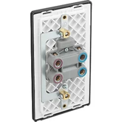 British General Evolve 45A 1-Gang 2-Pole Cooker Switch Black with LED with Black Inserts -British General Switches & Sockets Store 137RF A4