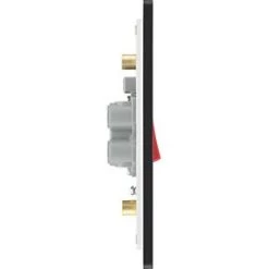 British General Evolve 45A 1-Gang 2-Pole Cooker Switch Black with LED with Black Inserts -British General Switches & Sockets Store 137RF A5