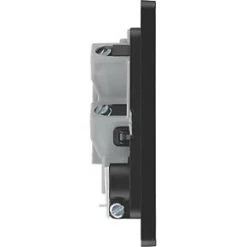 British General Evolve 13A Unswitched Fused Spur with LED Grey with Black Inserts -British General Switches & Sockets Store 139PX A5