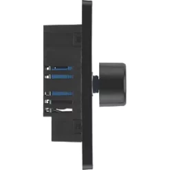 British General Evolve 1-Gang 2-Way LED Trailing Edge Single Push Dimmer Switch with Rotary Control Blue with Black Inserts -British General Switches & Sockets Store 149PY A5