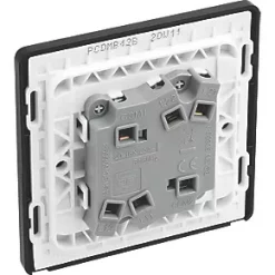 British General Evolve 20 A 16AX 2-Gang 2-Way Light Switch Matt Black with Black Inserts -British General Switches & Sockets Store 159PY A4
