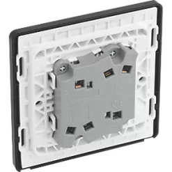 British General Evolve 20 A 16AX 2-Gang 2-Way Wide Rocker Light Switch Black with Black Inserts -British General Switches & Sockets Store 170PY A4