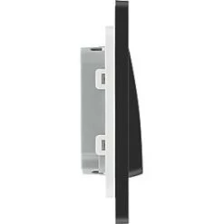 British General Evolve 20 A 16AX 2-Gang 2-Way Wide Rocker Light Switch Black with Black Inserts -British General Switches & Sockets Store 170PY A5