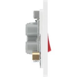 British General Evolve 45A 1-Gang 2-Pole Cooker Switch Pearlescent White with LED with White Inserts -British General Switches & Sockets Store 177PY A5
