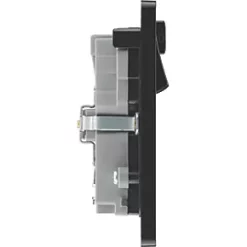 British General Evolve 13A 2-Gang SP Switched Double Socket With WiFi Extender + 2.1A 1-Outlet Type A USB Charger Black with Black Inserts -British General Switches & Sockets Store 190RF A5