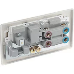 British General Nexus Metal 45A 2-Gang 2-Pole Cooker Switch & 13A DP Switched Socket Pearl Nickel with LED with White Inserts 10 British General Nexus Metal 45A 2-Gang 2-Pole Cooker Switch & 13A DP Switched Socket Pearl Nickel with LED with White Inserts -British General Switches & Sockets Store 195PY A4