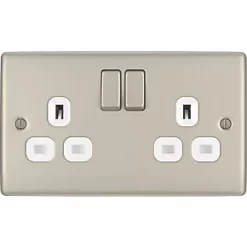 British General Nexus Metal 13A 2-Gang DP Switched Socket Pearl Nickel with White Inserts 8 British General Nexus Metal 13A 2-Gang DP Switched Socket Pearl Nickel with White Inserts -British General Switches & Sockets Store 20813 A2