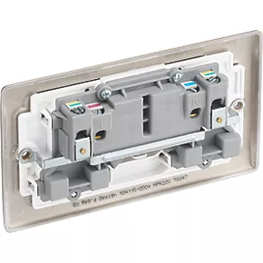 British General Nexus Metal 13A 2-Gang DP Switched Socket Pearl Nickel with White Inserts 5 British General Nexus Metal 13A 2-Gang DP Switched Socket Pearl Nickel with White Inserts - Image 5
