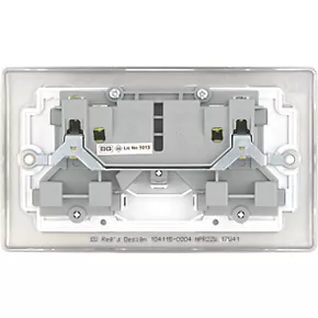 British General Nexus Metal 13A 2-Gang DP Switched Socket Pearl Nickel with White Inserts 6 British General Nexus Metal 13A 2-Gang DP Switched Socket Pearl Nickel with White Inserts - Image 6