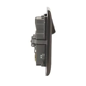 British General Nexus Metal 13A 2-Gang SP Switched Socket + 3.1A 2-Outlet Type A USB Charger Black Nickel with Black Inserts 5 British General Nexus Metal 13A 2-Gang SP Switched Socket + 3.1A 2-Outlet Type A USB Charger Black Nickel with Black Inserts - Image 5