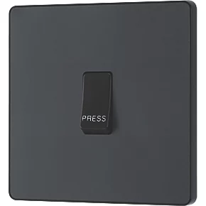 British General Evolve 10A 1-Gang 1-Way Bell Push Switch Grey with Black Inserts 4 British General Evolve 10A 1-Gang 1-Way Bell Push Switch Grey with Black Inserts - Image 4