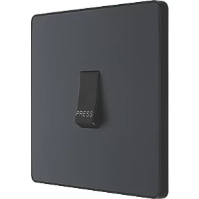 British General Evolve 10A 1-Gang 1-Way Bell Push Switch Grey with Black Inserts 1 British General Evolve 10A 1-Gang 1-Way Bell Push Switch Grey with Black Inserts