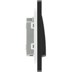 British General Evolve 20 A 16AX 1-Gang 2-Way Wide Rocker Light Switch Grey with Black Inserts -British General Switches & Sockets Store 214PY A5