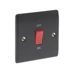 British General Nexus Metal 45A 1-Gang DP Cooker Switch Matt Black with LED 7 British General Nexus Metal 45A 1-Gang DP Cooker Switch Matt Black with LED -British General Switches & Sockets Store 21782 A2
