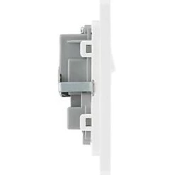 British General Evolve 13A 2-Gang SP Switched Socket Pearlescent White with White Inserts -British General Switches & Sockets Store 220RF A5