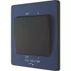 British General Evolve 10A 1-Gang 3-Pole Fan Isolator Switch Blue with Black Inserts