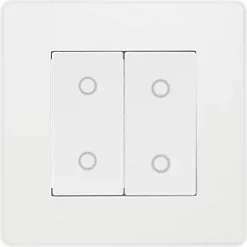 British General Evolve 2-Gang 2-Way LED Double Master Touch Trailing Edge Dimmer Switch Pearlescent White with White Inserts 8 British General Evolve 2-Gang 2-Way LED Double Master Touch Trailing Edge Dimmer Switch Pearlescent White with White Inserts -British General Switches & Sockets Store 252PY A2
