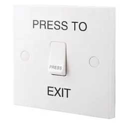 British General 900 Series 10AX 1-Gang 2-Way 'Press to Exit' Retractive Switch White