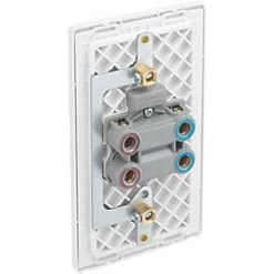 British General Evolve 45A 1-Gang 2-Pole Cooker Switch Pearlescent White with LED with White Inserts -British General Switches & Sockets Store 256PY A4