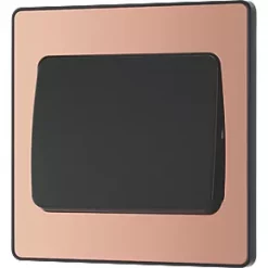 British General Evolve 20 A 16AX 1-Gang 2-Way Wide Rocker Light Switch Copper with Black Inserts -British General Switches & Sockets Store 257PY A3