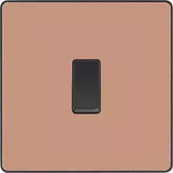 British General Evolve 20 A 16AX 1-Gang 2-Way Light Switch Copper with Black Inserts -British General Switches & Sockets Store 264PY A2