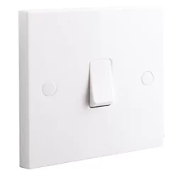 British General 900 Series 10AX 1-Gang 1-Way Light Switch White 5 Pack -British General Switches & Sockets Store 27462 A2