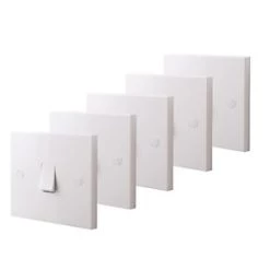 British General 900 Series 10AX 1-Gang 1-Way Light Switch White 5 Pack