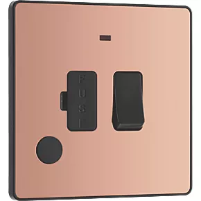 British General Evolve 13A Switched Fused Spur with LED Copper with Black Inserts 2 British General Evolve 13A Switched Fused Spur with LED Copper with Black Inserts - Image 2