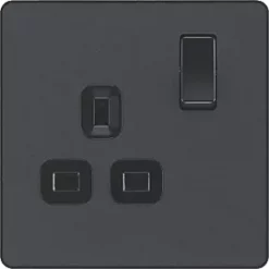 British General Evolve 13A 1-Gang SP Switched Socket Grey with Black Inserts 8 British General Evolve 13A 1-Gang SP Switched Socket Grey with Black Inserts -British General Switches & Sockets Store 281RF A2