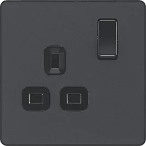 British General Evolve 13A 1-Gang SP Switched Socket Grey with Black Inserts 3 British General Evolve 13A 1-Gang SP Switched Socket Grey with Black Inserts - Image 3