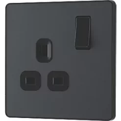 British General Evolve 13A 1-Gang SP Switched Socket Grey with Black Inserts 9 British General Evolve 13A 1-Gang SP Switched Socket Grey with Black Inserts -British General Switches & Sockets Store 281RF A3