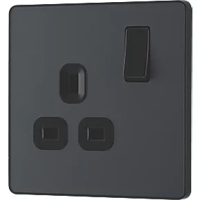 British General Evolve 13A 1-Gang SP Switched Socket Grey with Black Inserts 4 British General Evolve 13A 1-Gang SP Switched Socket Grey with Black Inserts - Image 4
