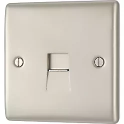 British General Nexus Metal Slave Telephone Socket Pearl Nickel with Colour-Matched Inserts 9 British General Nexus Metal Slave Telephone Socket Pearl Nickel with Colour-Matched Inserts -British General Switches & Sockets Store 284XG A3