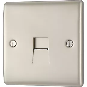 British General Nexus Metal Slave Telephone Socket Pearl Nickel with Colour-Matched Inserts 4 British General Nexus Metal Slave Telephone Socket Pearl Nickel with Colour-Matched Inserts - Image 4