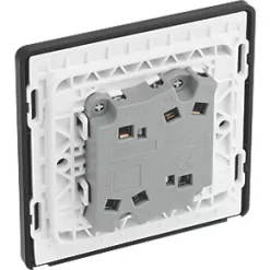British General Evolve 20 A 16AX 2-Gang 2-Way Light Switch Black with Black Inserts -British General Switches & Sockets Store 301PY A4