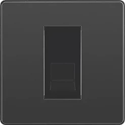 British General Evolve Master Telephone Socket Black with Black Inserts -British General Switches & Sockets Store 308RF A2