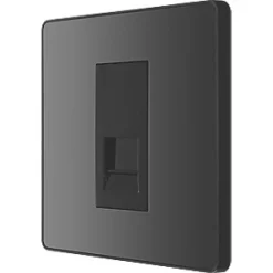 British General Evolve Master Telephone Socket Black with Black Inserts