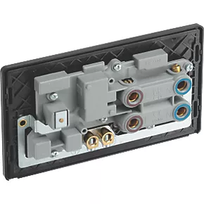 British General Evolve 45A 2-Gang 2-Pole Cooker Switch & 13A DP Switched Socket Black with LED with Black Inserts 5 British General Evolve 45A 2-Gang 2-Pole Cooker Switch & 13A DP Switched Socket Black with LED with Black Inserts - Image 5