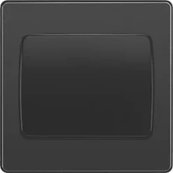 British General Evolve 20 A 16AX 1-Gang 2-Way Wide Rocker Light Switch Black with Black Inserts -British General Switches & Sockets Store 318PY A2