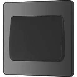 British General Evolve 20 A 16AX 1-Gang 2-Way Wide Rocker Light Switch Black with Black Inserts -British General Switches & Sockets Store 318PY A3