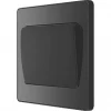 British General Evolve 20 A 16AX 1-Gang 2-Way Wide Rocker Light Switch Black with Black Inserts