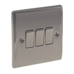 British General Nexus Metal 10AX 3-Gang 2-Way Light Switch Black Nickel 3 British General Nexus Metal 10AX 3-Gang 2-Way Light Switch Black Nickel - Image 3