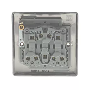 British General Nexus Metal 10AX 3-Gang 2-Way Light Switch Black Nickel 4 British General Nexus Metal 10AX 3-Gang 2-Way Light Switch Black Nickel - Image 4